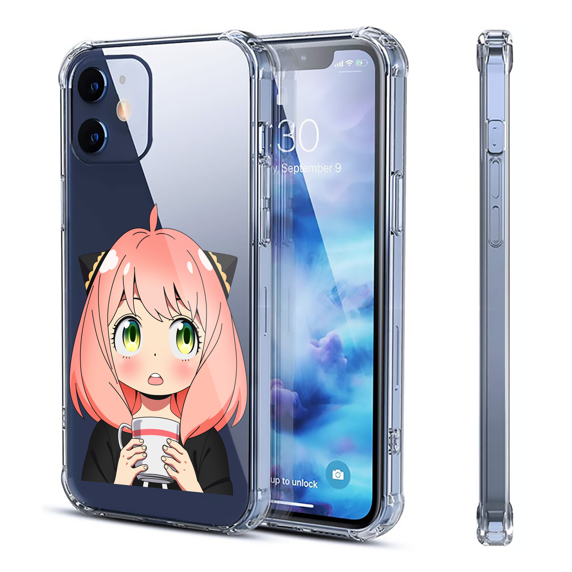 （画像用） SPY×FAMILY间谍家家酒 【iPhone 12シリーズ対応】透明スマホケース（クリアソフトケース）